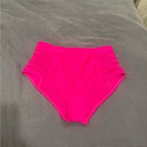 Torrid Vibrant Pink Women's High-Waisted Swim Bottoms